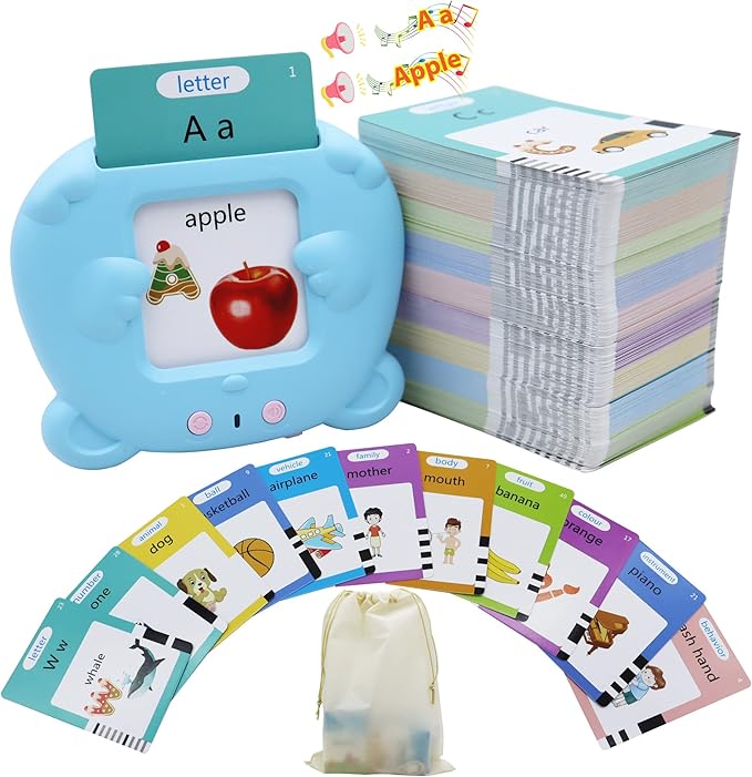 MAYAPHILOS 510 Words Alphabet Talking Flash Cards for 3-8 Years