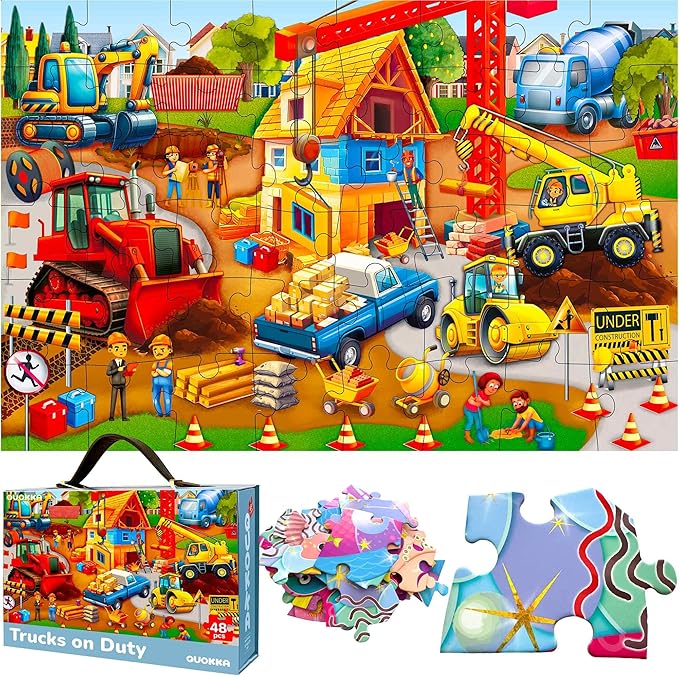 QUOKKA Giant Floor Puzzle for Kids Ages 4-6 – 2x3 Feet Extra-Thick 48 Pieces Toddler